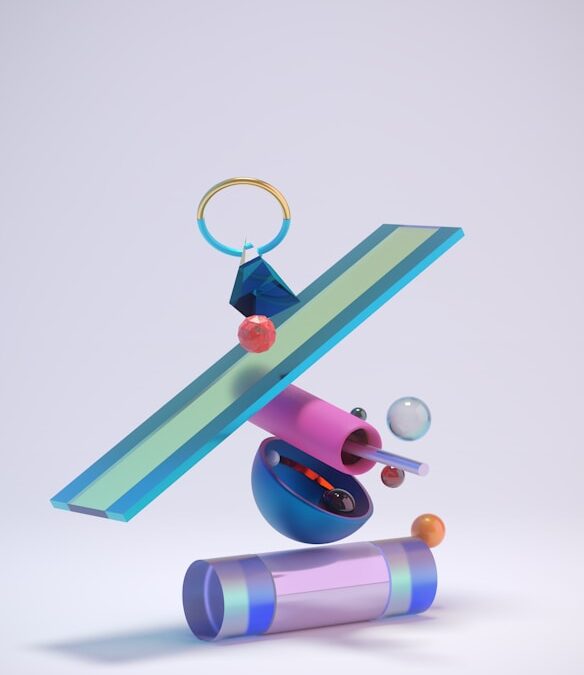 a colorful object is flying through the air