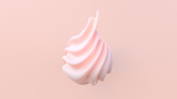 a close up of a pink object on a pink background