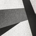 white and black striped textile
